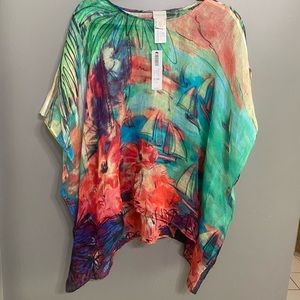 Chico’s S/M Tropical Harbor Poncho